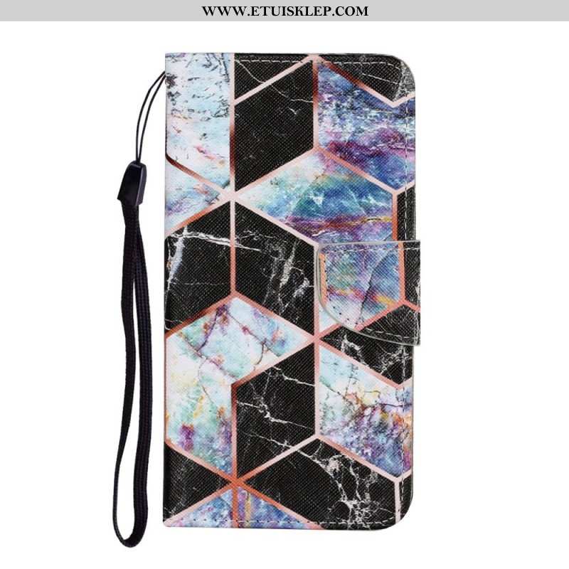 Etui Folio do Samsung Galaxy S22 Plus 5G Geometryczny Marmur